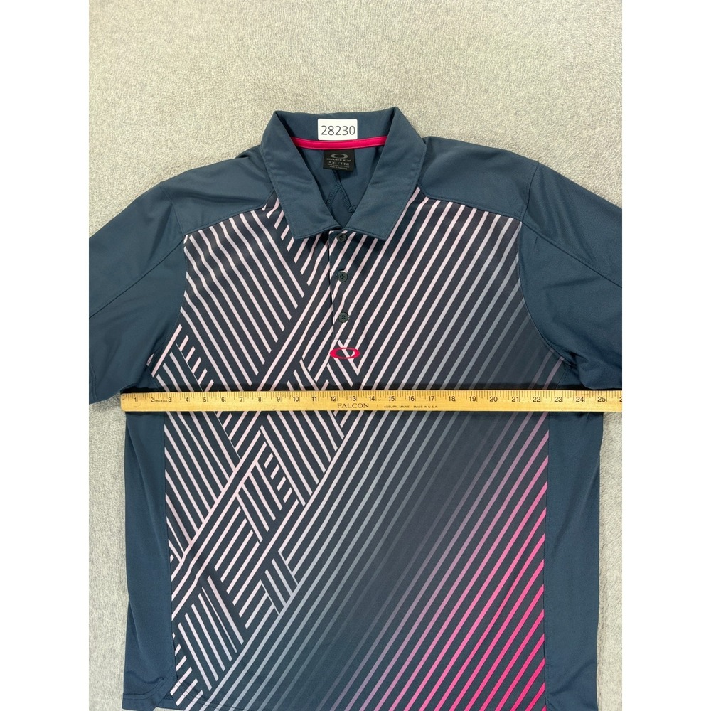 Oakley Performance Short Sleeve Golf Polo Shirt (Men's 2XL) Blue - Picture 5 of 10